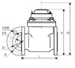Contador de agua fría 'WOLTMANN', serie 6060A de Genebre. DN50 Bridas 2'/DN50 Flanges 2'